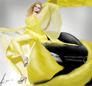 yellow-dress-mercedes-